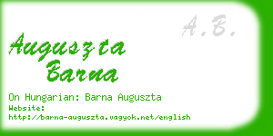 auguszta barna business card